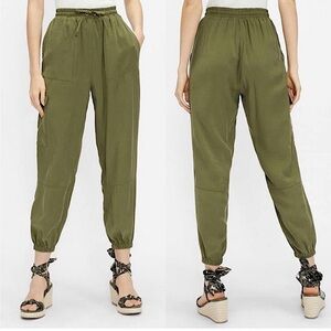 TED BAKER Utility Cargo Joggers Khaki Green Pants women’s size 6
